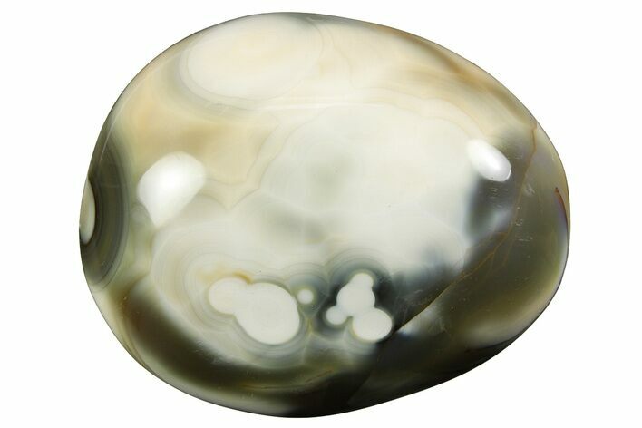 Colorful, Polished Banded Agate Palm Stone - Madagascar #256385
